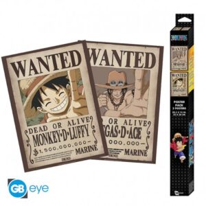 ONE PIECE POSTER PACK SET DA 2 CON LUFFY E PORTGAS