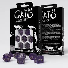 SET  DADI CATS  GOLD/PURPLE