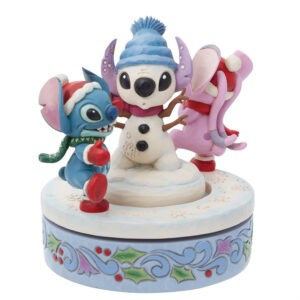 Stitch & Angel Costruiscono Un Pupazzo Di Neve Rotante