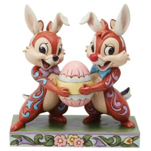 Disney Traditions Chip 'N Dale Holding Easter Egg Figurine 6014318